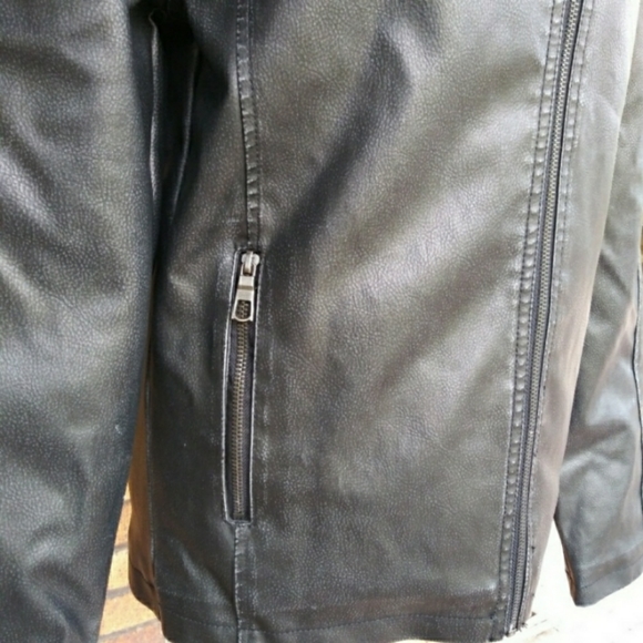 American Rag Cie Faux Leather Jacket Blk M - Picture 5 of 8